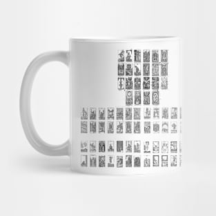 Complete tarot in black and white Mug